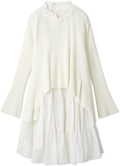 Women's Asymmetric Knit Combination Dress
