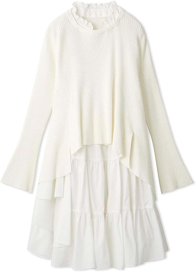 Women's Asymmetric Knit Combination Dress