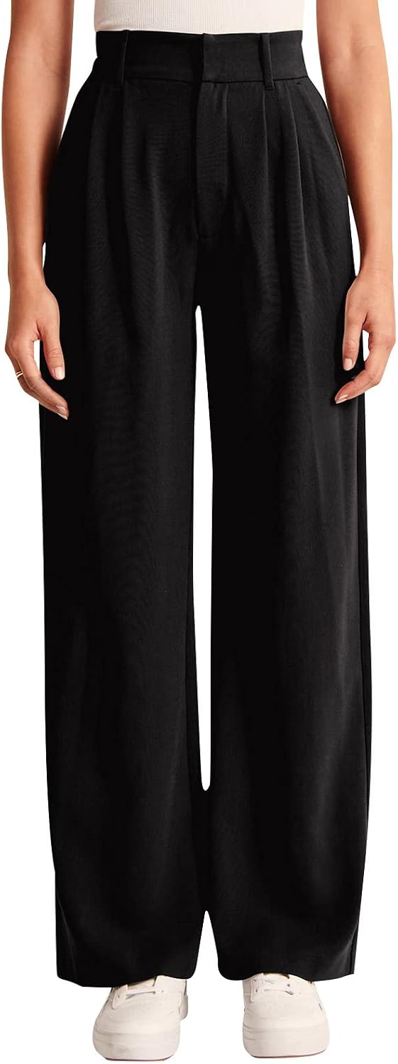 High Waisted Work Pants for Women Business Casual Outfits 2026 Office Dress Pants Trousers with Pockets