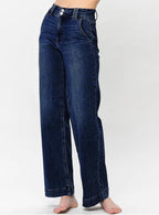 Astylish Women's High Waisted Wide Leg Straight Jeans