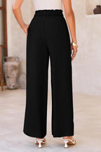 Women's Wide Leg Work Pants Business Casual High Waisted Loose Palazzo Trouser Summer Clothes