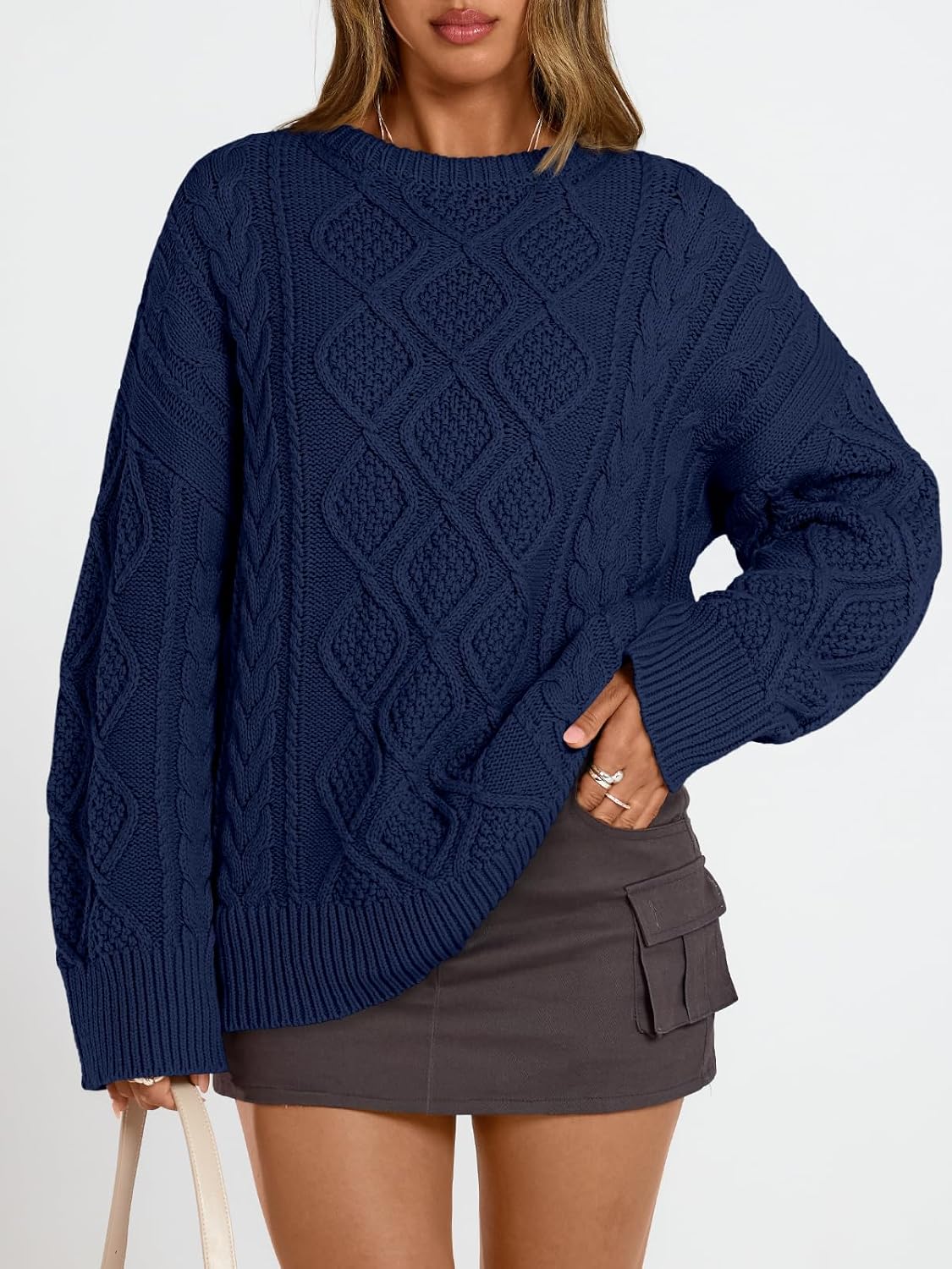 Women Oversized Cable Knit Sweaters  Fall Fashion Outfits
