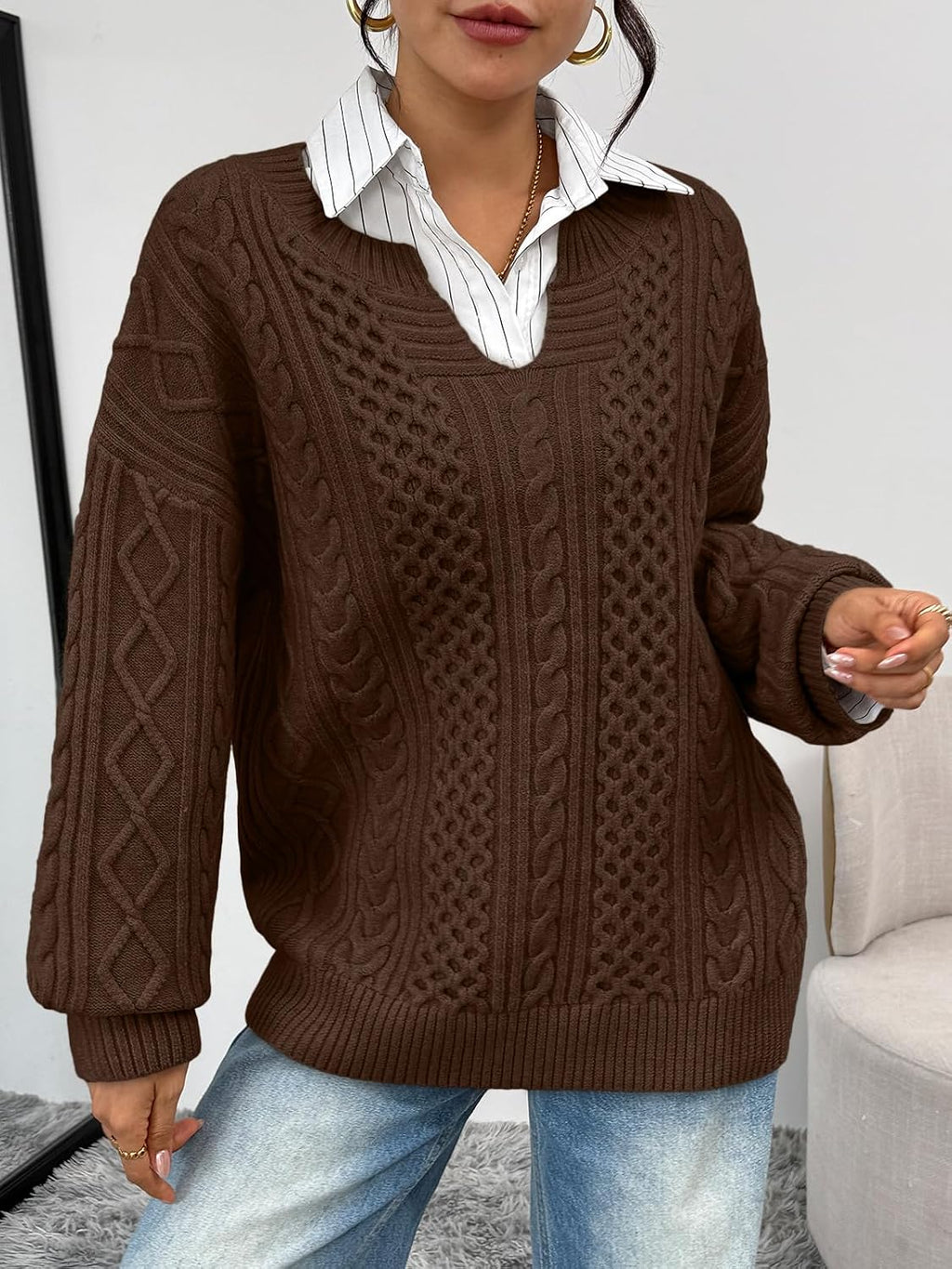 Oversized Cable Knit Sweaters for Women  Fall Outfits