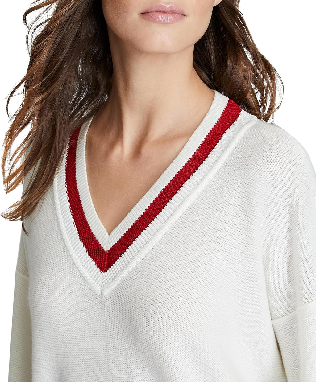 Women's Oversized V Neck Sweater