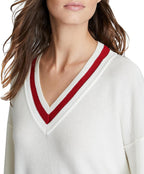 Women's Oversized V Neck Sweater