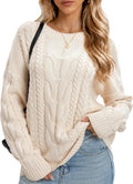 Women's Oversized Sweaters Cable Knit Long Sleeve Fall Casual Outfit